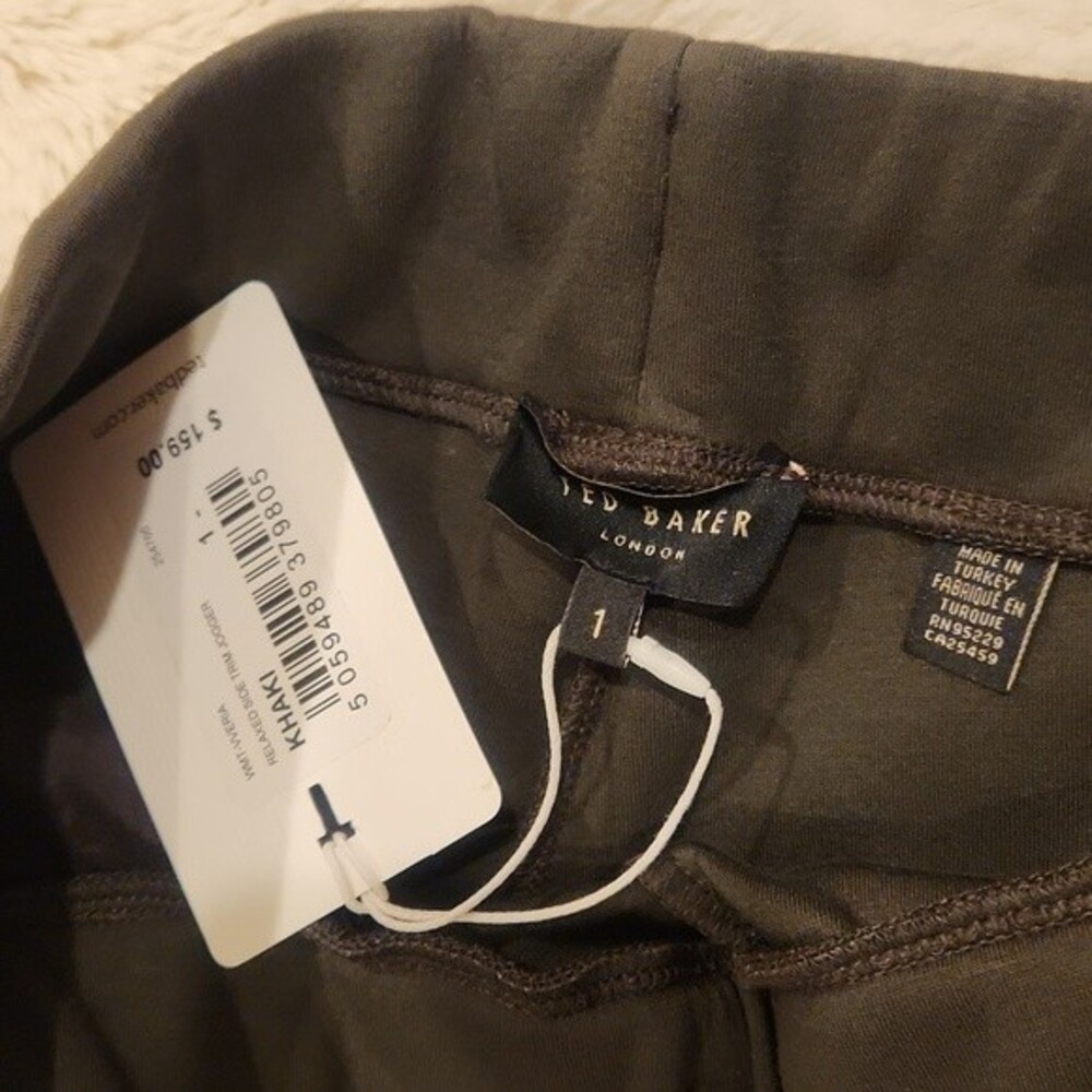 Ted Baker Vveria Relaxed Side Trim Jogger in khaki Ted size 1-US size 4 - Picture 10 of 16
